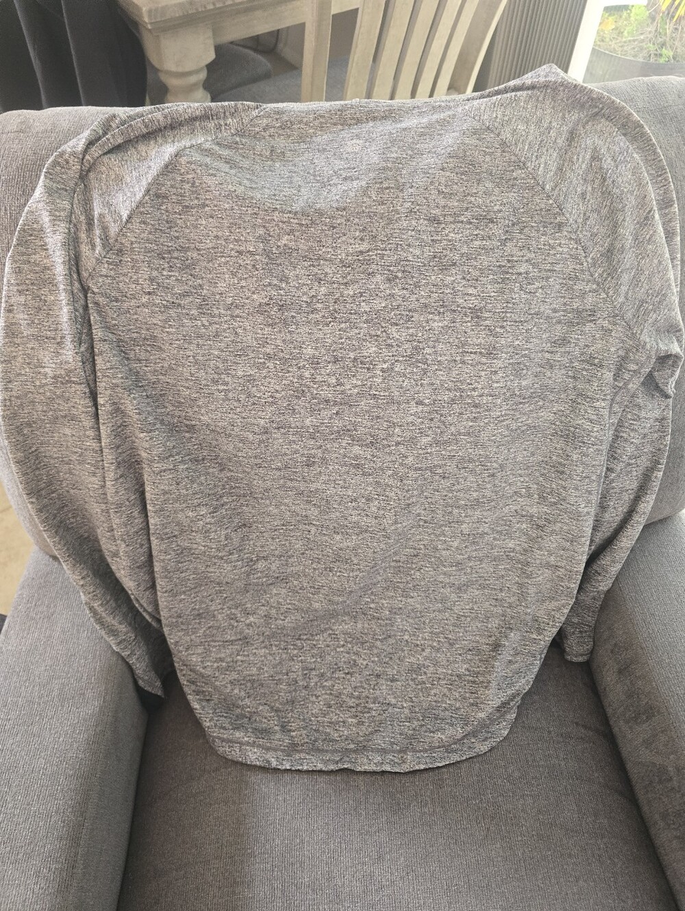 Tangerine Heathered Gray Logo Pullover with Pink Print